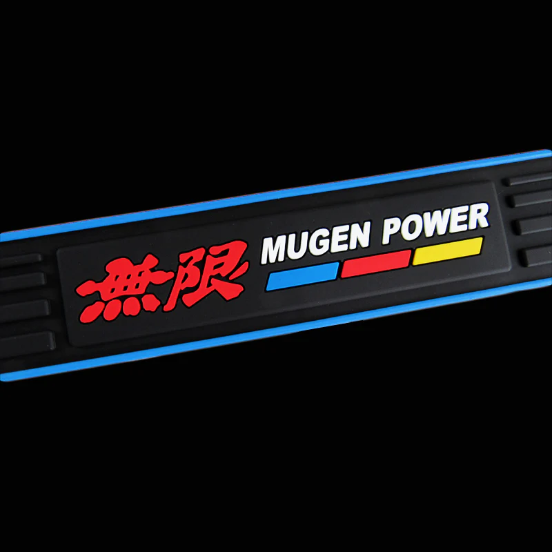 JDM MUGEN Blue Border Rubber Car Door Scuff Sill Cover Panel Step Protector 4pcs - Image 2