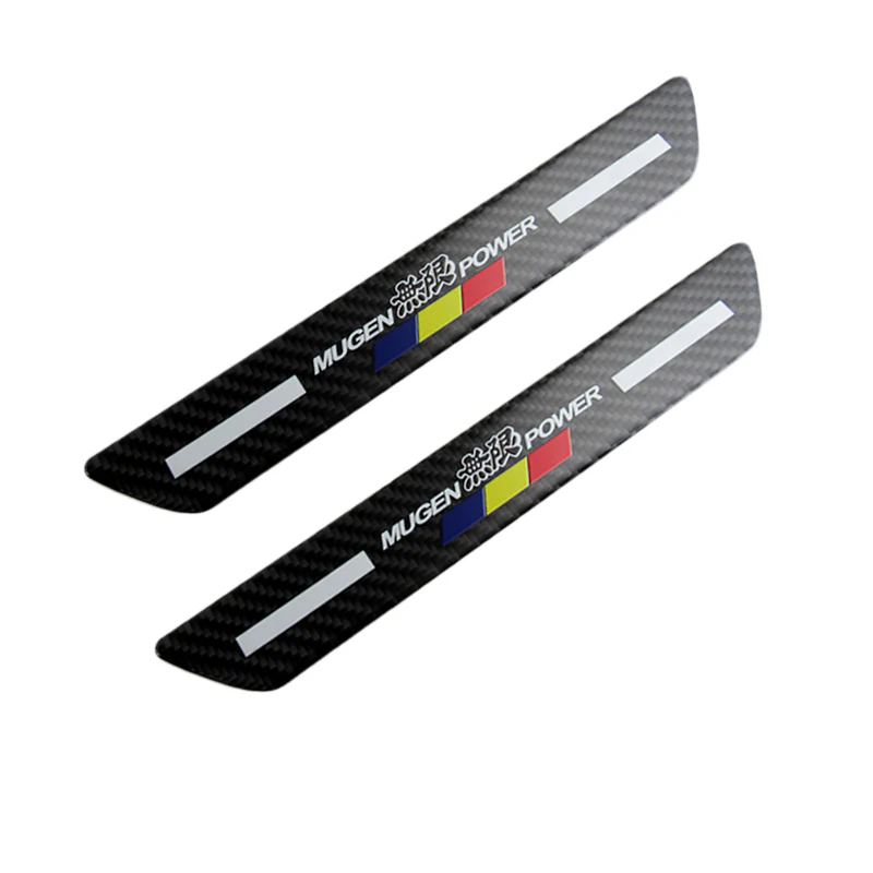 JDM Mugen Carbon Fiber Car Rear Door Welcome Plate Sill Scuff Cover Decal Sticker 2 pcs Set - Image 10