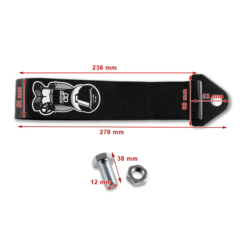 Mugen Black Racing Tow Strap for Front / Rear Bumper - Image 3