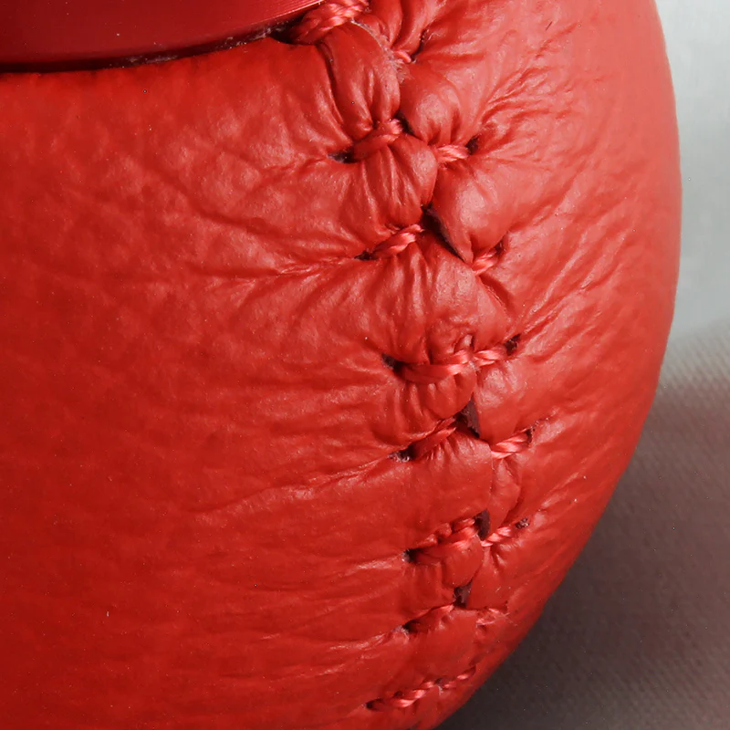 Mugen 6-Speed Red Shift Knob with Red PVC Leather - Image 3