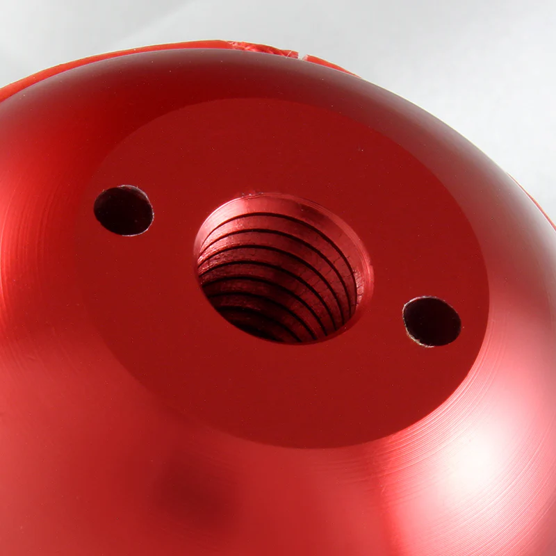 Mugen 6-Speed Red Shift Knob with Red PVC Leather - Image 4