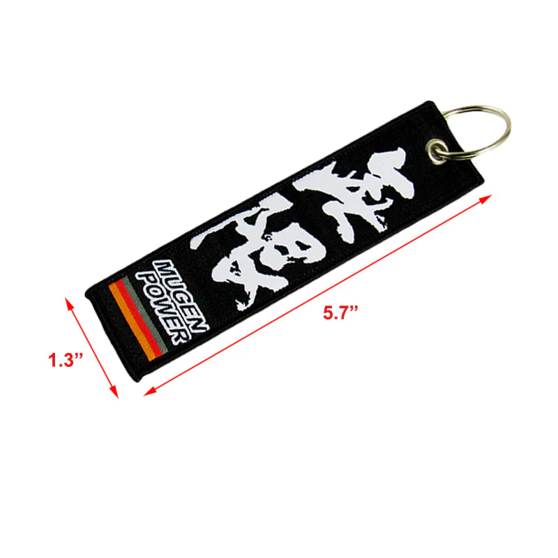 JDM MUGEN POWER DOUBLE SIDE FRONT AND REAR Racing Cell Holders Keychain X2 - Image 2