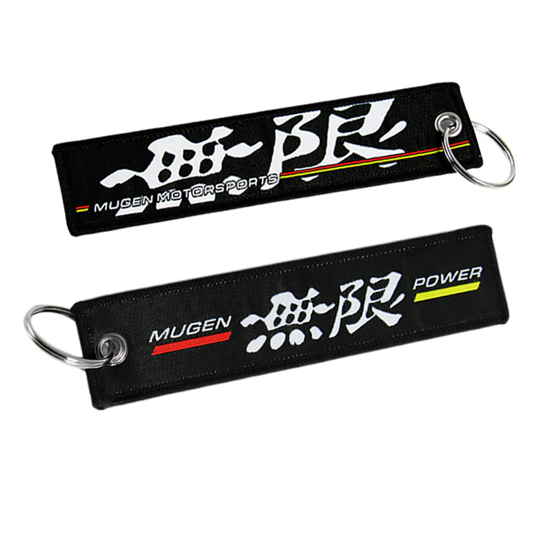 JDM MUGEN POWER DOUBLE SIDE FRONT AND REAR Racing Cell Holders Keychain X2 - Image 4