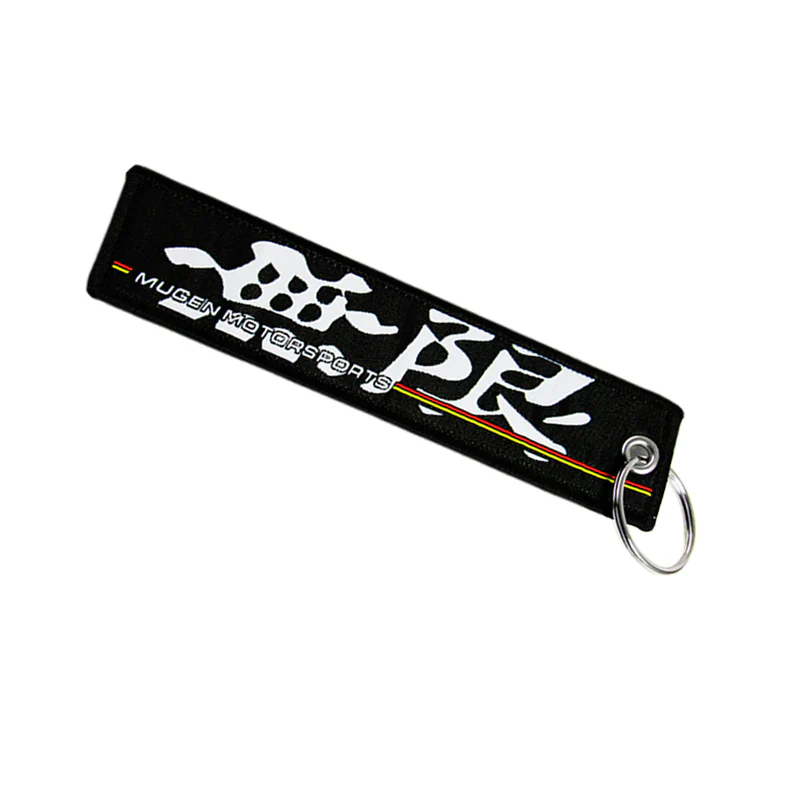 JDM MUGEN POWER DOUBLE SIDE FRONT AND REAR Racing Cell Holders Keychain X2 - Image 5