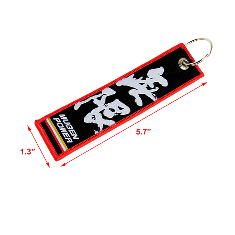 JDM MUGEN POWER DOUBLE SIDE FRONT AND REAR Racing Cell Holders Keychain X2 - Image 2