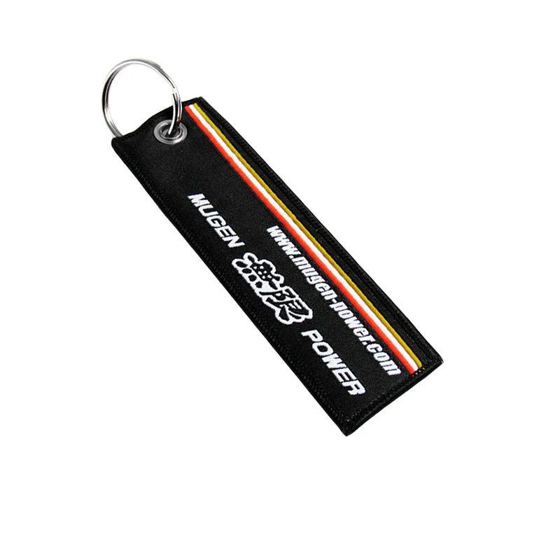 JDM MUGEN POWER DOUBLE SIDE FRONT AND REAR Racing Cell Holders Keychain X2 - Image 2