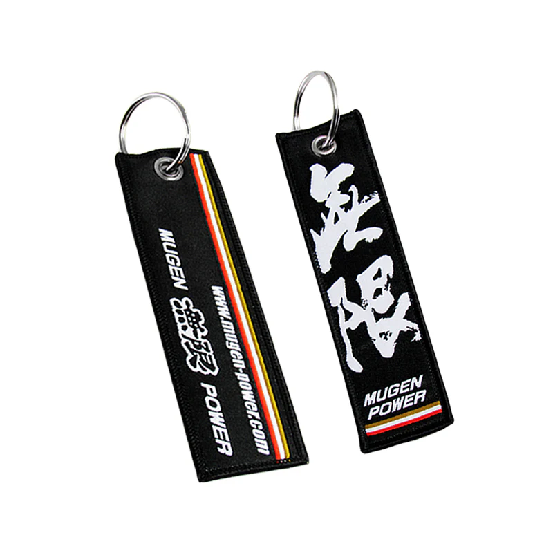 JDM MUGEN POWER DOUBLE SIDE FRONT AND REAR Racing Cell Holders Keychain X2 - Image 4