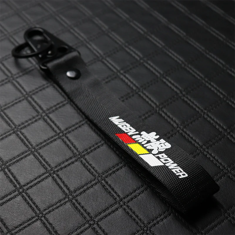 Mugen Black Keychain with Metal Key Ring - Image 2