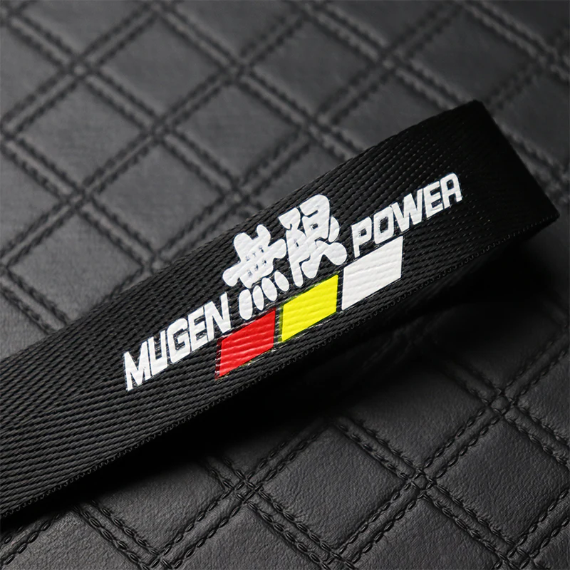 Mugen Black Keychain with Metal Key Ring - Image 4