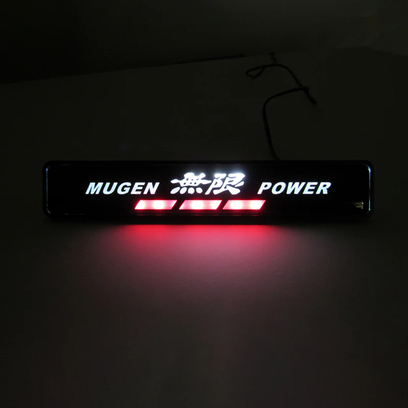 JDM Mugen Power LED Logo Light Car Front Grille Badge Illuminated Decal Sticker - Image 5