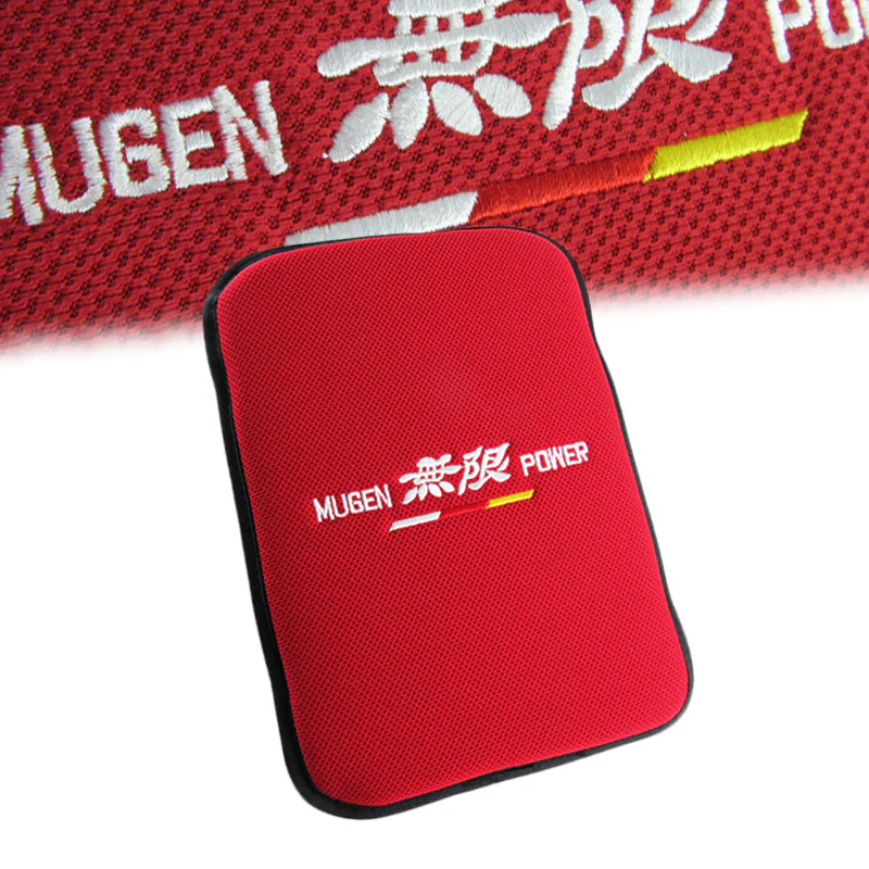 JDM MUGEN POWER SET Red Center Console Armrest Cushion Pad + Shifter Boot Cover - Image 8
