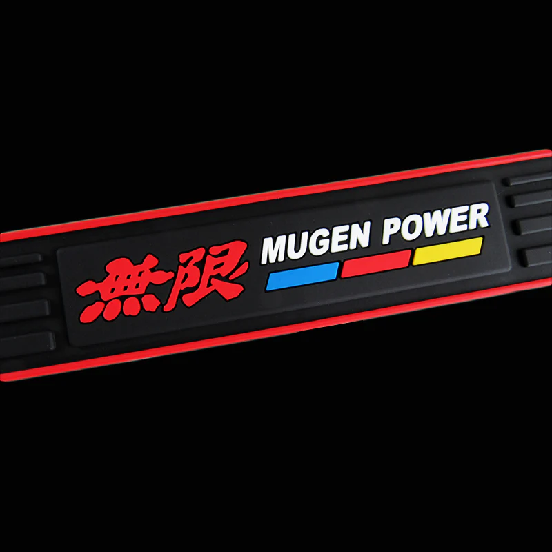 JDM MUGEN Red Border Rubber Car Door Scuff Sill Cover Panel Step Protector 4pcs - Image 2