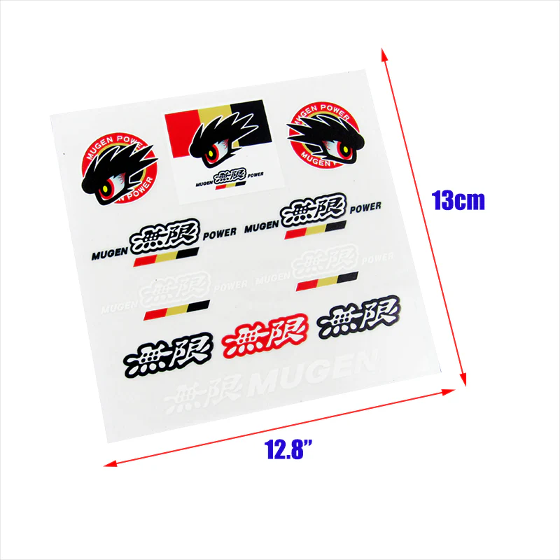 JDM Mugen Reflective Car Door Window Vinyl Decal Sticker For Honda 10pcs (Set) - Image 2