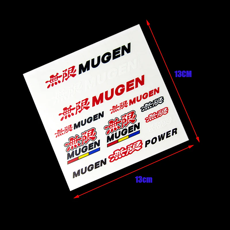 JDM Mugen Power Reflective Car Door Window Vinyl Decal Sticker For Honda 11pcs (Set) - Image 6