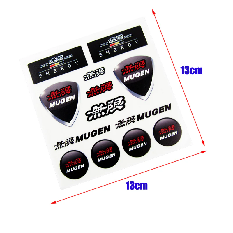 JDM Mugen Reflective Car Door Window Vinyl Decal Sticker For Honda 11pcs (Set) - Image 4