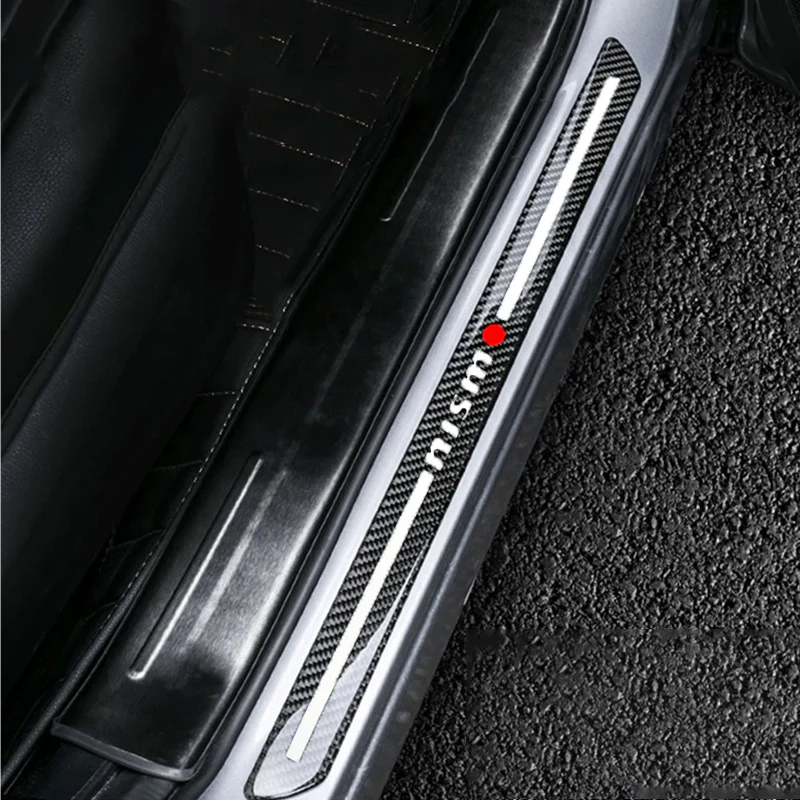 JDM Nismo Carbon Fiber Car Door Welcome Plate Sill Scuff Cover Decal Sticker 4 pcs Set - Image 7