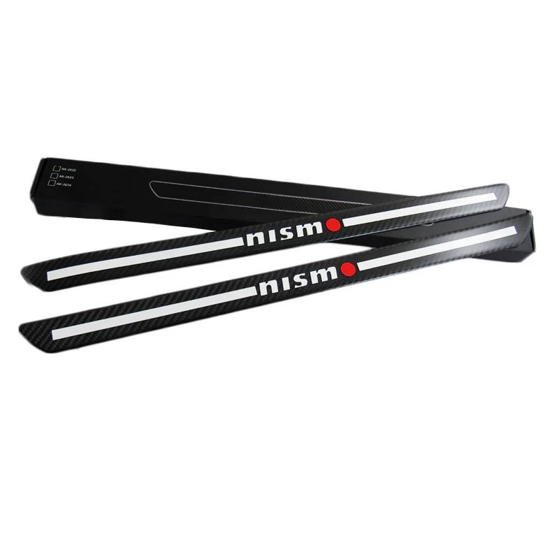 JDM Nismo Carbon Fiber Car Front Door Welcome Plate Sill Scuff Cover Decal Sticker 2pcs Set - Image 5