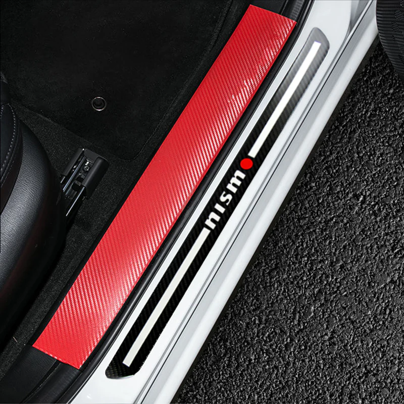 JDM Nismo Carbon Fiber Car Front Door Welcome Plate Sill Scuff Cover Decal Sticker 2pcs Set - Image 6