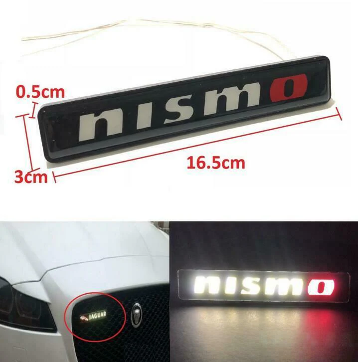 JDM Nismo Logo LED Light Car Front Grille Badge Illuminated Decal Sticker - Image 4
