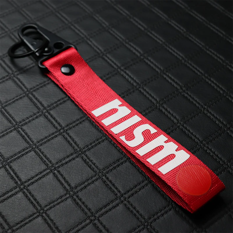 Nissan Nismo Red Keychain with Metal Key Ring - Image 2