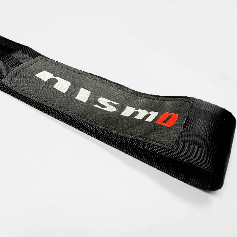 JDM NISSAN NISMO Drift Rally Sports Racing NEO CHROME HIGH STRENGTH Tow Strap for Front / Rear Bumper - Image 4