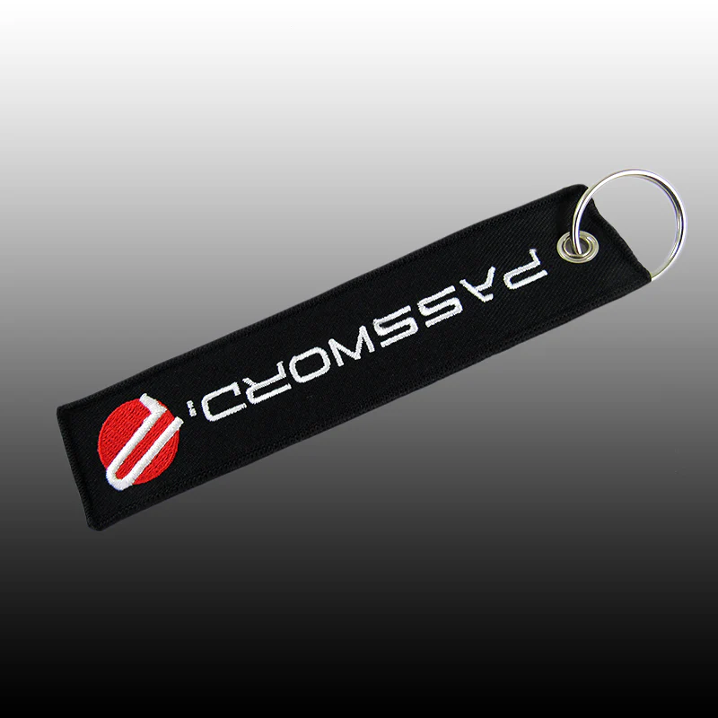 JDM Password EMBROIDERED KEYCHAIN KEY TAG CELL HOLDERS KEY RING X2 - Image 2