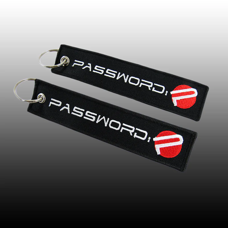 JDM Password EMBROIDERED KEYCHAIN KEY TAG CELL HOLDERS KEY RING X2 - Image 3