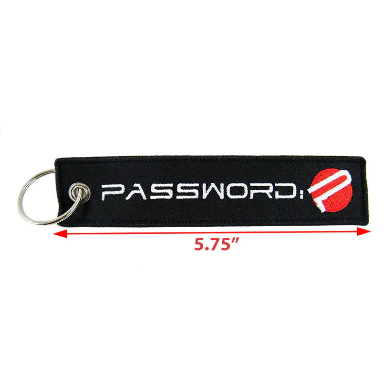 JDM Password EMBROIDERED KEYCHAIN KEY TAG CELL HOLDERS KEY RING X2 - Image 4