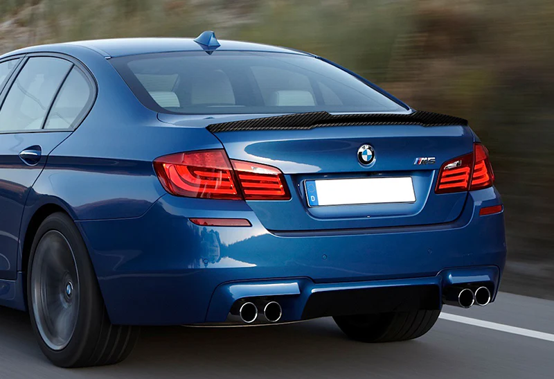 M4-Style Rear Trunk Lip Duckbill Spoiler Wing For 2011-2016 BMW 5-Series F10 F18 -Real Carbon Fiber - Image 5