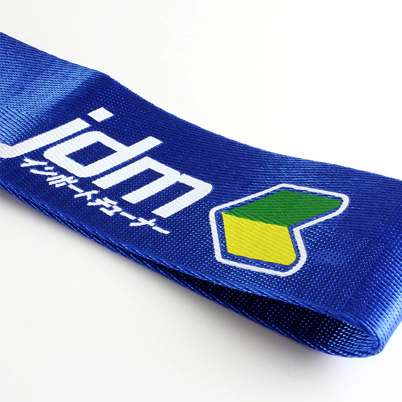 JDM Blue Racing Tow Strap for Front / Rear Bumper - Image 2