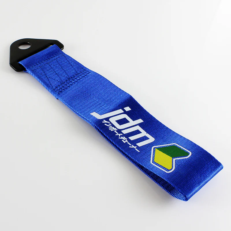JDM Blue Racing Tow Strap for Front / Rear Bumper - Image 4