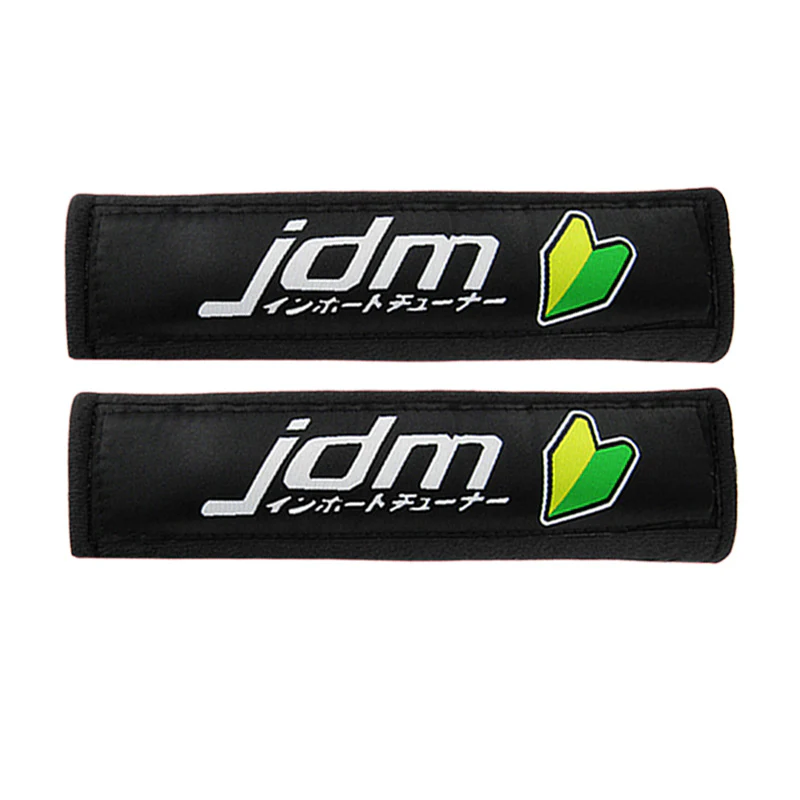 JDM Racing Black Seat Belt Cover X2 - Image 2