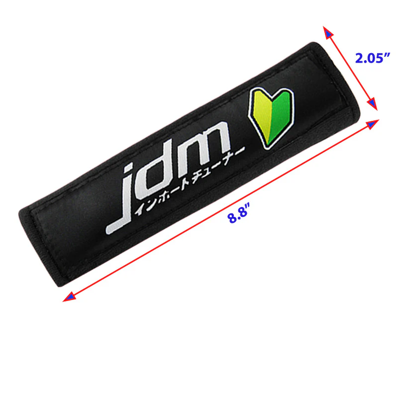 JDM Racing Black Seat Belt Cover X2 - Image 4