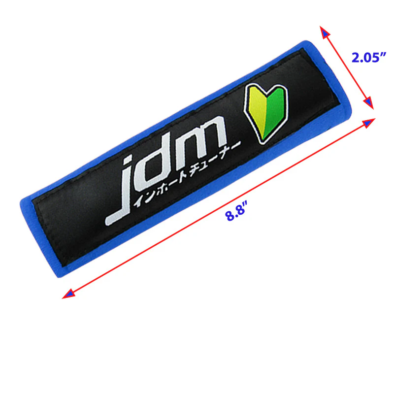 JDM Racing Blue Seat Belt Cover X2 - Image 4
