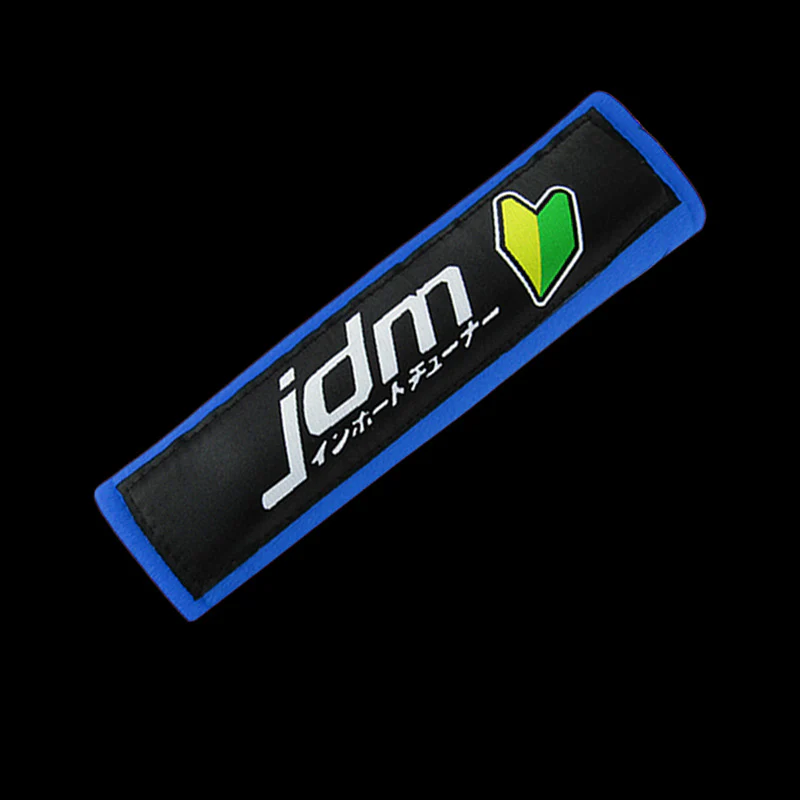 JDM Racing Blue Seat Belt Cover X2 - Image 5