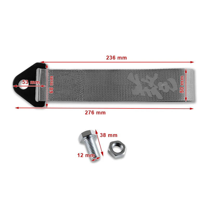 Blue Racing Tow Strap for Front / Rear Bumper - Image 3