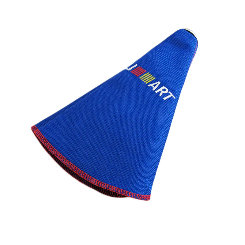 JDM RALLIART Racing shift knob Shifter Boot Cover MT/AT Blue Hyper Fabric - Image 3