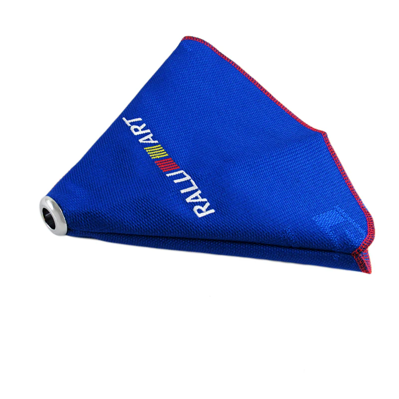 JDM RALLIART Racing shift knob Shifter Boot Cover MT/AT Blue Hyper Fabric - Image 6