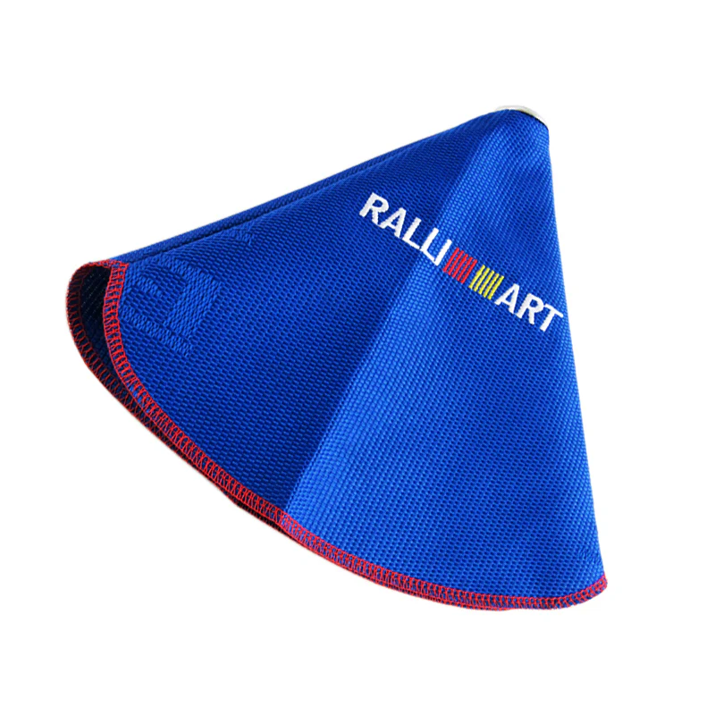 JDM RALLIART Racing shift knob Shifter Boot Cover MT/AT Blue Hyper Fabric - Image 7