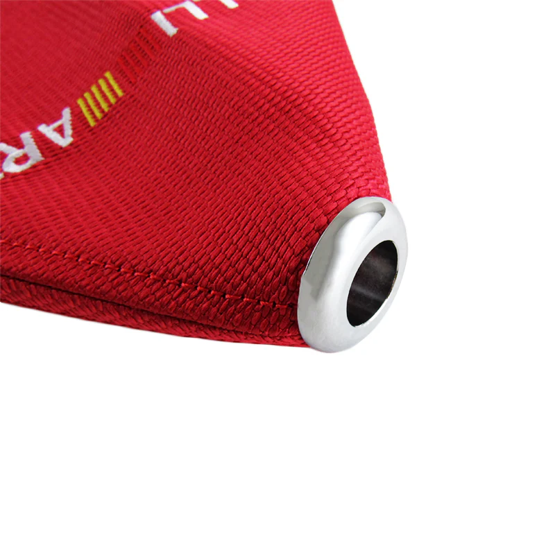 JDM RALLIART Racing shift knob Shifter Boot Cover MT/AT Red Hyper Fabric - Image 4