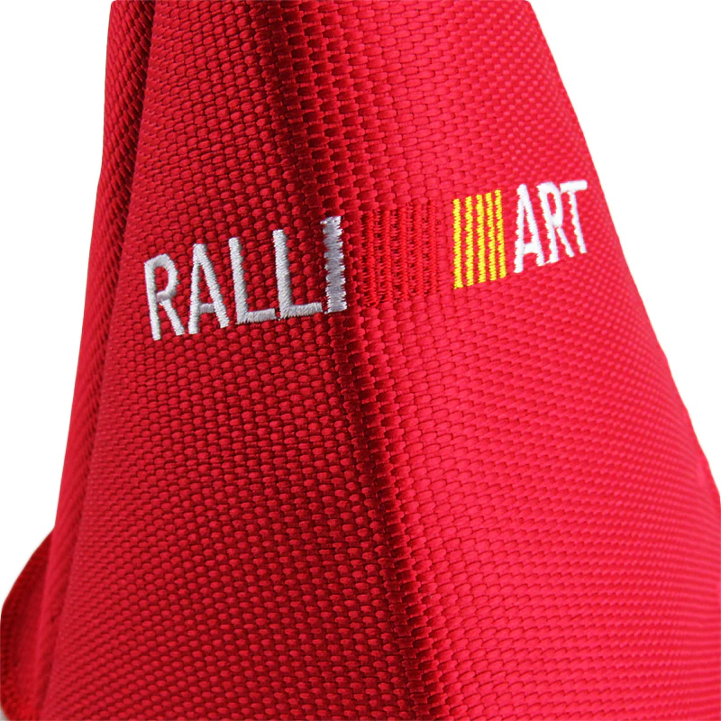 JDM RALLIART Racing shift knob Shifter Boot Cover MT/AT Red Hyper Fabric - Image 5