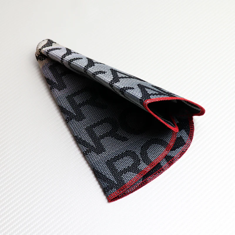 JDM RECARO Racing Red Stitches Gradation Hyper Fabric shift knob Shifter Boot Cover MT/AT - Image 4