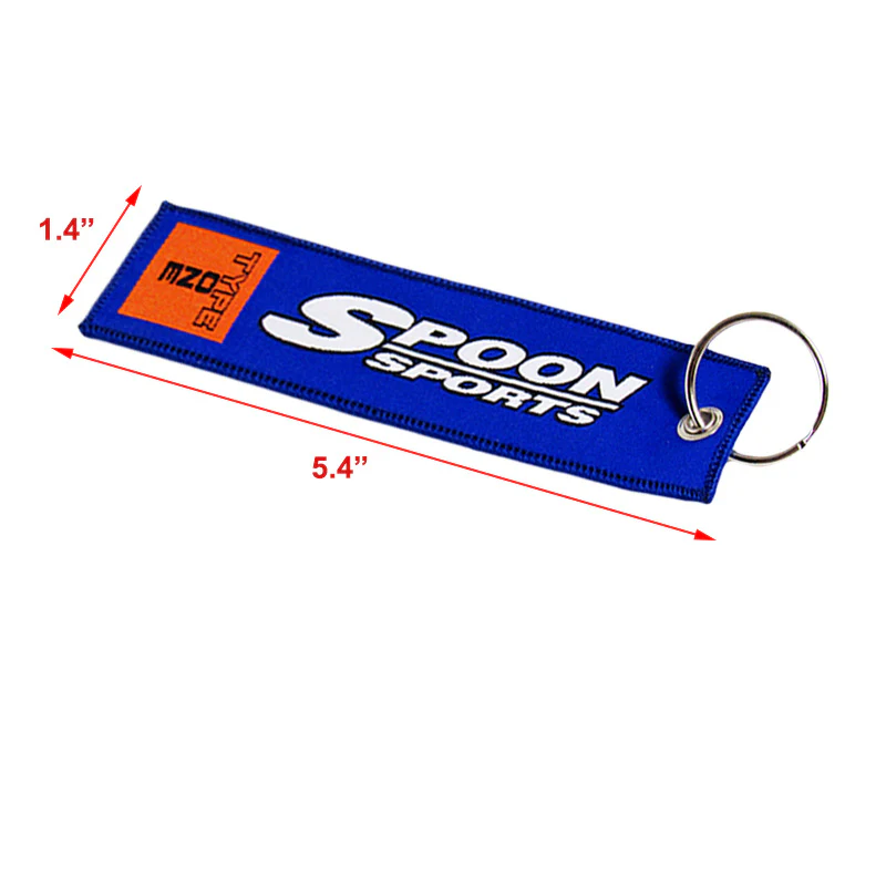 JDM SPOON SPORTS TYPE ONE DOUBLE SIDE Racing Cell Holders Keychain Universal 2 pcs - Image 3