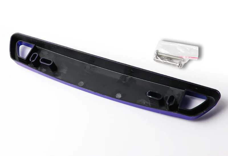 JDM Style Front License Plate Holder Relocation Bracket -Blue Carbon Fiber Look - Image 2