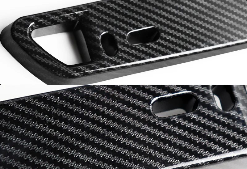JDM Style Front License Plate Holder Relocation Bracket -Carbon Fiber Look - Image 3