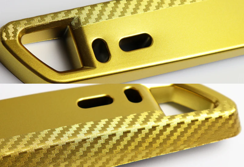 JDM Style Front License Plate Holder Relocation Bracket -Golden Carbon Fiber Look - Image 3