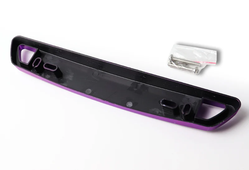 JDM Style Front License Plate Holder Relocation Bracket -Purple Carbon Fiber Look - Image 2
