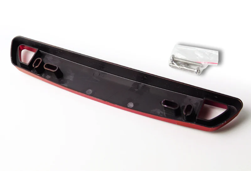 JDM Style Front License Plate Holder Relocation Bracket -Red Carbon Fiber Look - Image 2