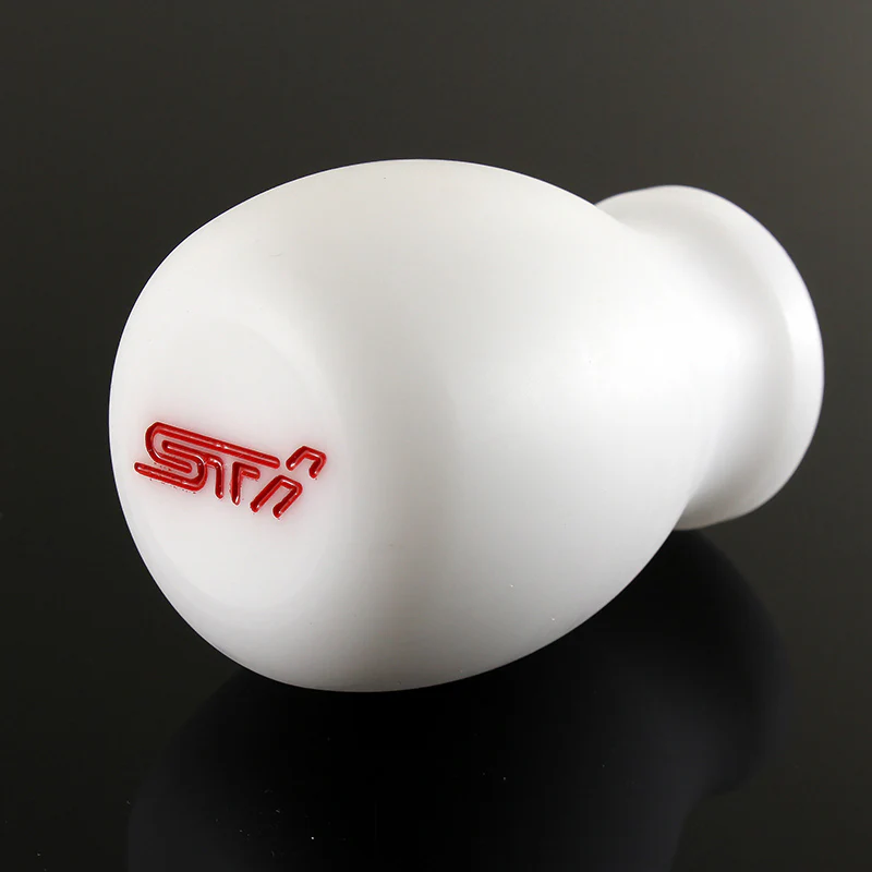STi White Duracon Shift Knob for Subaru - Image 2