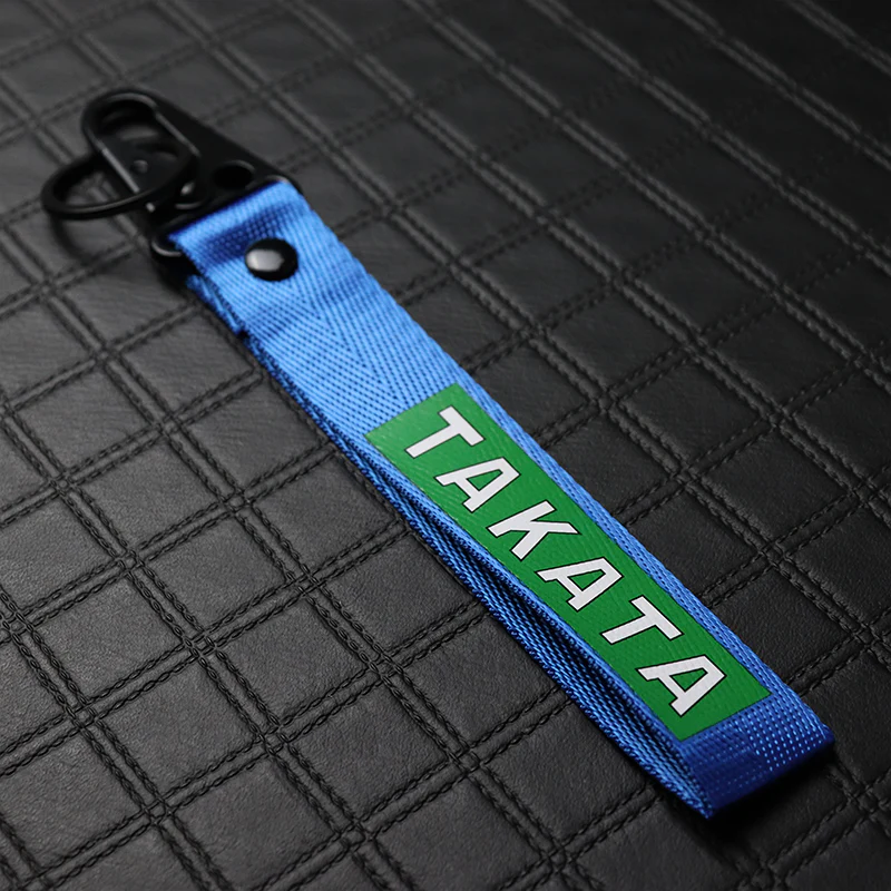 Takata Blue Keychain with Metal Key Ring - Image 2